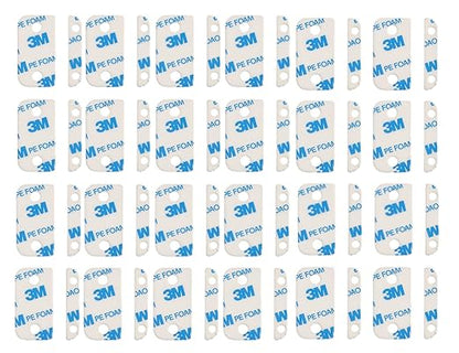 Adhesive Replacement Strips for Ring Contact Sensor 2nd Gen - Pre-Cut Double-Sided Tape 12-Pack (12Sensor&12Magnet Pads), No Cutting Needed, Secure Mounting for Door/Window Alarm Systems (24 Pack)