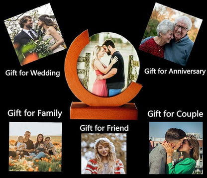 FANF&YKPY Personalized Crystal Custom Color Pictures - Crystal Photo Frame, Birthdays, Wedding Anniversaries gift for her, Wedding Gifts, for Girlfriends, Husbands,Wife,Friends,Parents
