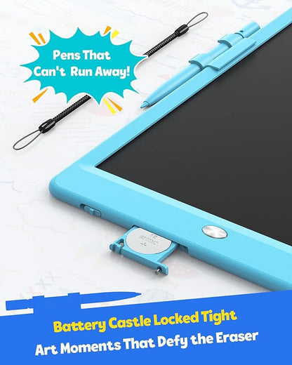 TEKFUN LCD Writing Tablet for Kids, 10-inch Coloring Drawing Pad, Mess Free Doodle Board, Christmas Gifts for Boys and Toddlers, Toys for 3 4 5 6 7 8 Year Old Girls(Blue)
