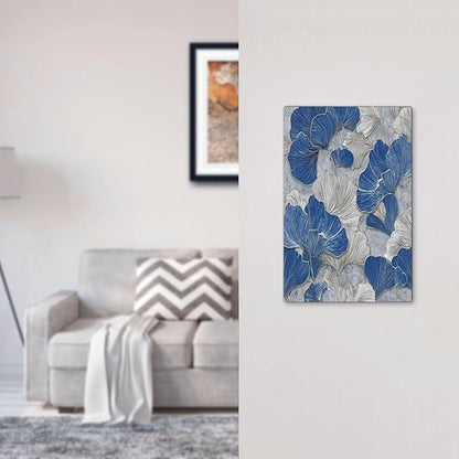 Abstract Blue Marble Plant Leaves No Device Single Blank Decorative Light Switch Covers Electrical Faceplate Switch Plates for Bathroom Kitchen Home