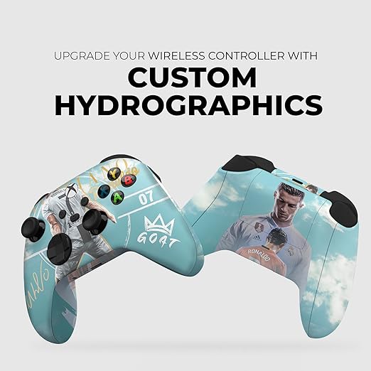 DreamController Ronaaldo Custom X-box Controller Wireless compatible with X-box One/Series X/S Proudly Customized in USA with Permanent HYDRO-DIP Printing (NOT JUST A SKIN)