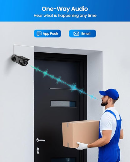 ZOSI 4K 16CH PoE Security Camera System, 8 x 8MP PoE IP Camera Outdoor Indoor with Human Detection, 100ft IR Night Vision, IP66 Weatherproof, 4K 16CH H.265+ NVR with 4TB HDD for 24/7 Audio Recording