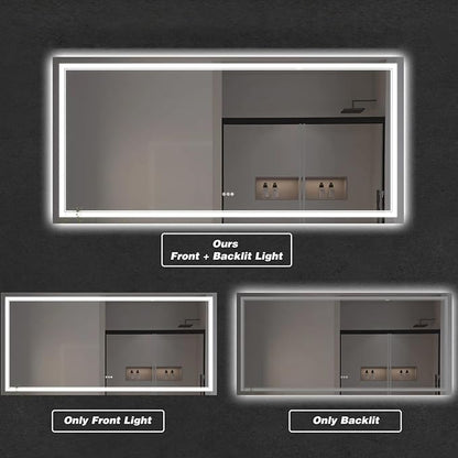LED Bathroom Mirror with Lights, Wall Mirrors