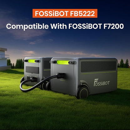 FOSSiBOT 5222Wh Extra Battery for F7200, Lifepo4 Battery Expandable to 15666Wh for Home Backup Use, Emergency, Camping, RV