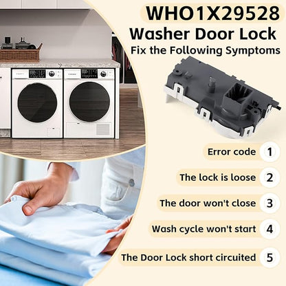 WH01X29528 Upgraded Washer Door Lock (OEM) Compatible with G.E Washing Machine,Replacement for AP6985313,EAP12749276,4958749,PS12749276,PD00060769.