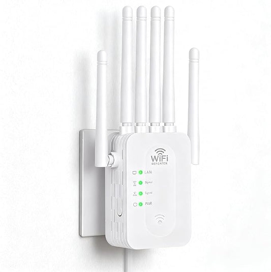 WiFi Extender Signal Booster, WiFi Extender with Ethernet Port WiFi Booster Up to 11800sq, 6 Antennas Extend WiFi Coverage 360°,WiFi Extenders Signal Booster for Home and Outdoors.
