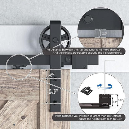SMARTSTANDARD Barn Door Soft Close Kit, Matching A Door Weighing up to 88 Pounds, Equipped with Spring Buffer Damper, Upgrade Hole-Free Version, 2PCS