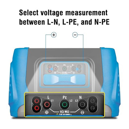 CEM T.ax Included DT-6650 Multifunction Installation Tester with 3.5" TFT Color LCD Display,Voltage,Insulation Resistance,Earth Resistance,Loop impedance,Loop impedance,RCD,PFG,PSC Support 400V TN