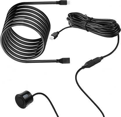 2-Pack Parking Sensor Extension Cable - Includes Two 4.5m (14.763ft) Cables for Extended Pickup Trucks, Sedans, and Vans; Compatible with Front Bumper Sensor Probe Installation