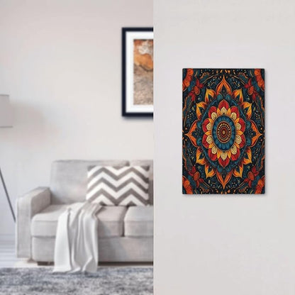 Boho Colorful Mandala 1-Gang No Device Blank Wallplate Electrical Light Switch Covers Decorative Receptacle Face Plate Cover for Bathroom 5 X 3 IN