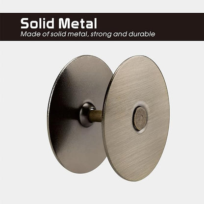 Door Hole Cover Plate, 2-5/8" Diameter Solid Steel, Hole Filler Plate for Door Handle (1, Antique Brass)