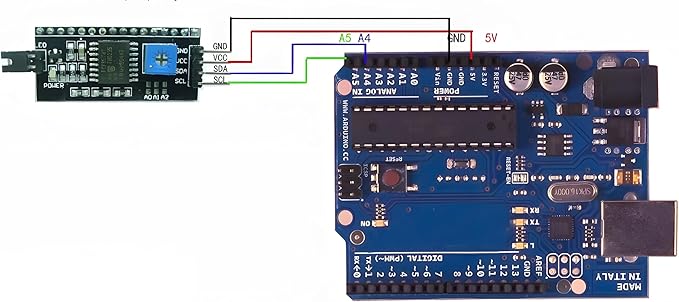 5Pcs PCF8574T I2C IIC Expansion Board Converter Module, Support LCD1602 LCD2004 Blue Backlight LCD Display Adapter Plate, with Integrated Circuits, for Arduino Robot UNO R3 MEGA DIY