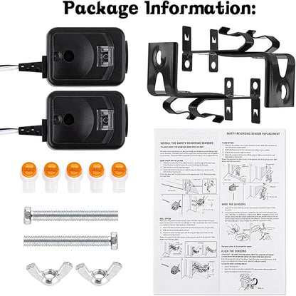 820CB Garage Door Sensor, Safety Sensor Brackets Kit Compatible with Chamberlain Liftmaster Sears Craftsman Garage Door Opener Made After 1997. Replacement 41A5034 G801CB-P 801CB 041-0136