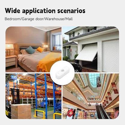 2.4G WiFi Vibration Sensor Shock Alarm Detector SmartLife/Tuya Smart App Notification for Indoor Window Security Door Alarm