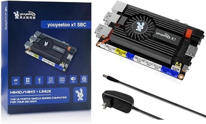 WayPonDEV youyeetoo X1 X86 Single Board Computer - A 64bit Windows 10/11/Linux Mini PC with Celeron N5105 CPU, Support Optional WiFi&BT NFC, PCIE 3.0 M.2 2280 NVMe or SATA SSD (8GB RAM+64GB Storage)