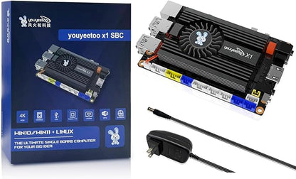 WayPonDEV youyeetoo X1 X86 Single Board Computer - A 64bit Windows 10/11/Linux Mini PC with Celeron N5105 CPU, Support Optional WiFi&BT NFC, PCIE 3.0 M.2 2280 NVMe or SATA SSD (4GB RAM+64GB Storage)