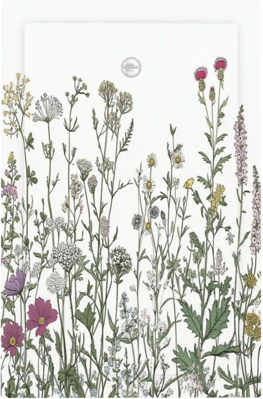 Vintage Herbs Wildflowers Plant Floral Light Switch Cover Plate 1 Gang No Device Blank Electrical Wall Plates Faceplate Decorative Switch Plate For Bed Room Home Decor