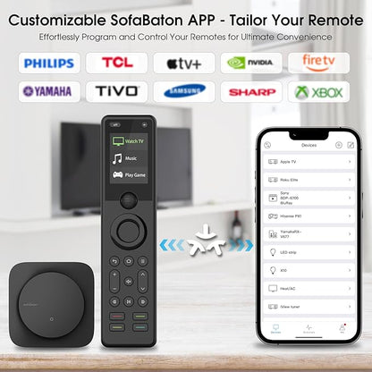 SofaBaton X1S Universal Remote, All in One Universal Remote Control with Hub & APP, One-Touch Activities, Compatible with 60+Devices, IR/Bluetooth/WiFi/Alexa/Google Assistant, Raise to Wake