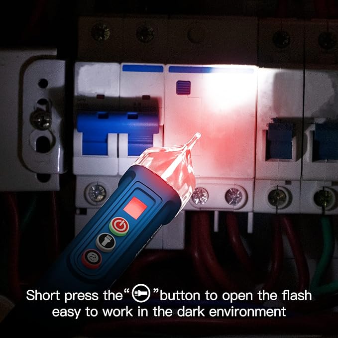 Non-Contact Voltage Tester,Electrical Voltage Detector Pen Null/Live Wire Tester Breakpoint Finder Voltage Measuring Tool Dual Range AC 12V/48V-1000V