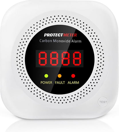 Carbon Monoxide Detectors, CO Detector Plug in Wall 100-220V AC Power Operated, Portable Carbon Monoxide Detector for Home/Hotel/RV with AC Power, Digital LCD