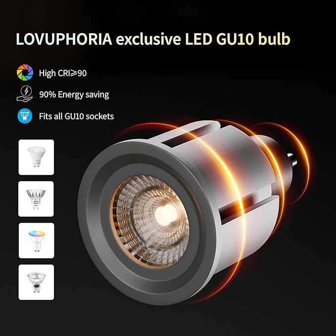 Ceiling Spotlight Indoor, Adjustable Angle 7W LED GU10 Replaceable, 3000K Warm White Flicker-Free,Accent Light for Living Room Bedroom Corridor Mural,Brushed Nickel