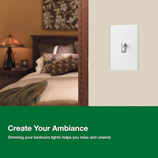 Lutron Ariadni/Toggler LED+ Dimmer Light Switch for Dimmable LED, Halogen and Incandescent Dimmer Switch, 150W, Single-Pole/3-Way, AYCL-153P-IV, Ivory