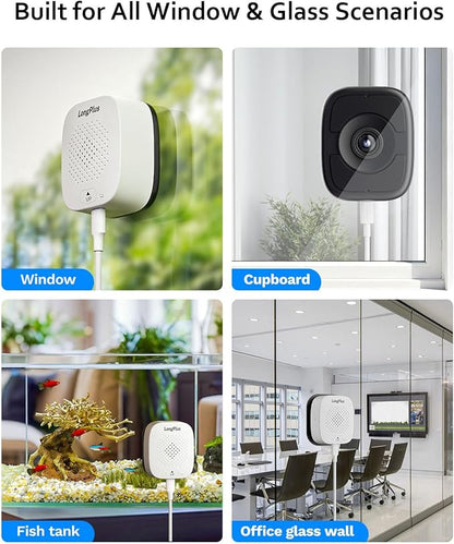 LongPlus 5MP 3K Window Camera for Home Security, 2.4G 5G WiFi Wireless Window Security Camera with Night Vision, Human/Car Detection, Two-Way Audio,24/7 Recording