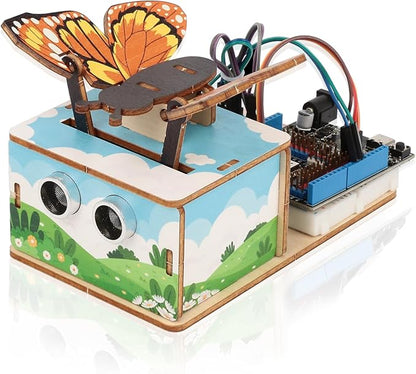 5 Projects, ACEBOTT Basic Coding Electronics Kit for ESP32 WiFi Development Board, Wood Building Crafts Kits, Engineering Experiment Projects for Teens Ages 12+