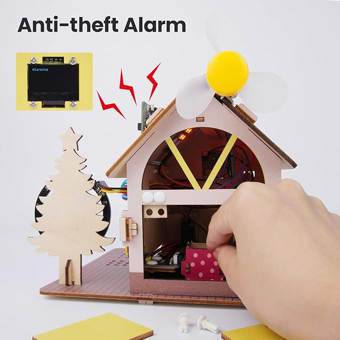 microbit Smart Home Kit for Microbit V1 and V2,STEM Education DIY Coding Kit with Online Tutorial,Programming Electronics Kit for Teens Adults(Without Micro:bit and AAA Battery)