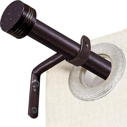 Adjustable Curtain Rods-18 to 45 Inches,1 Inch Modern Metal Drapery Rods, Adjustable Heavy Duty Curtain Pole with Simple End Caps