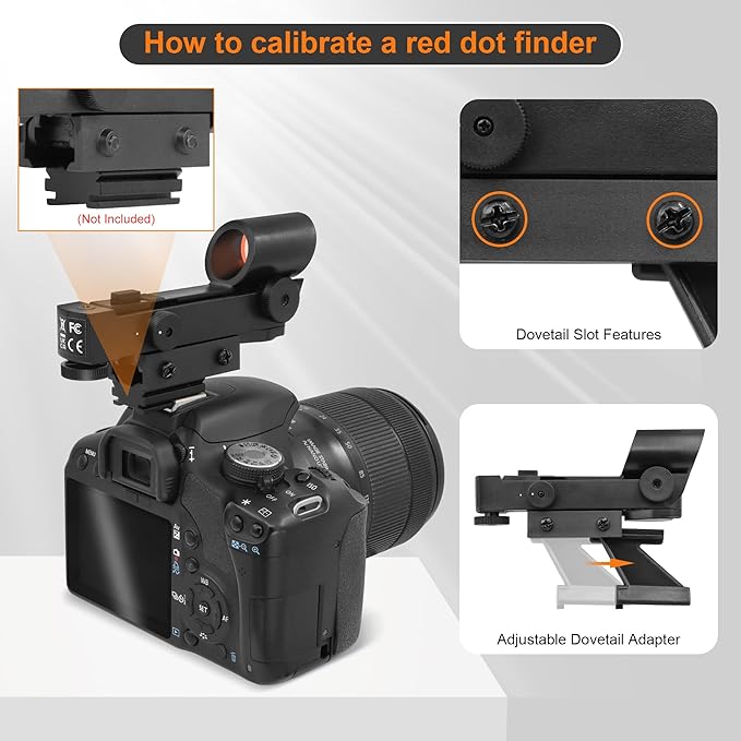 Alstar Red Dot Finderscope - Starpointer Viewfinder for Astronomical Telescopes with Slide-in Bracket