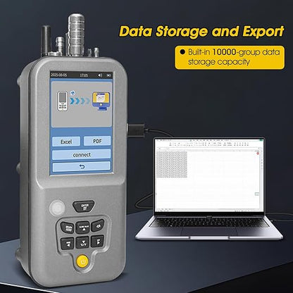 Professional Particle Counter, High Sensitivity 6-Channel PM0.3/0.5/1.0/2.5/5.0/10µm Air Pollution Monitor with Tuya APP w/Temp & Humidity USB Data Export to PC for Cleanrooms, Laboratories(RS-485)