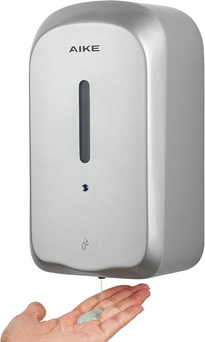 AIKE 33.8oz Automatic Wall Mount Liquid Soap Dispenser with Commercial ABS Construction, Model AK1226S(Silver)