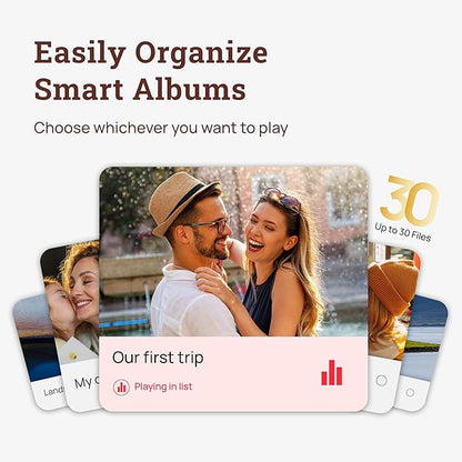ARZOPA D10 10.1" Premium Metal Digital Picture Frame – HD IPS Anti-Glare Touchscreen, Instant Photo & Video Sharing from Your Phone via Free App, A Thoughtful Gift, Rose Gold