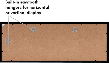 Americanflat 12x36 Picture Frame with Polished Plexiglass - Signature Collection - Gallery-Style Frames Made of Engineered Wood - Photo Frame for Wall Display - Black