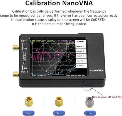 [Upgraded] AURSINC NanoVNA-H Vector Network Analyzer 10KHz -1.5GHz Latest HW V3.6 HF VHF UHF Antenna Analyzer, Measuring S Parameters, SWR, Phase, Delay, Smith Chart