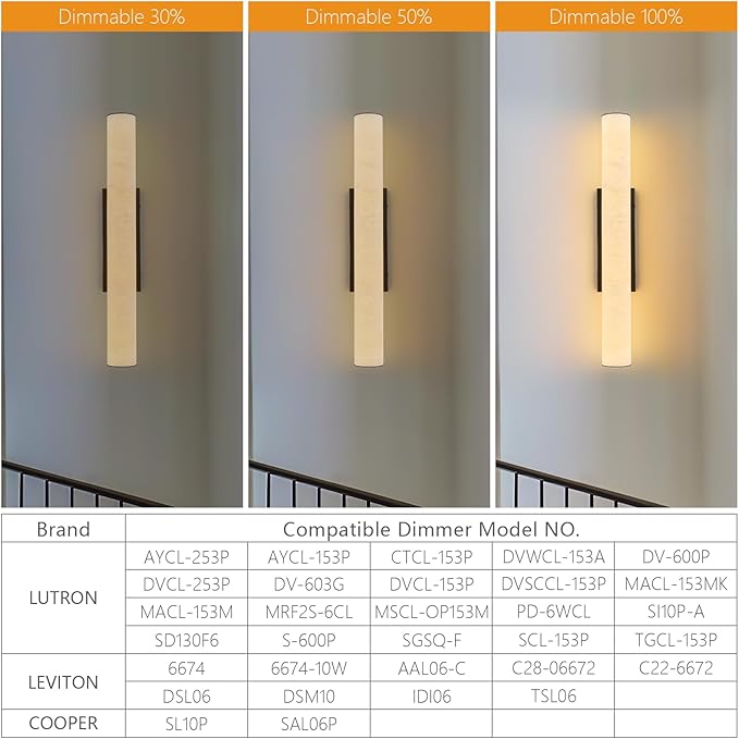 LMQNINE Natural Alabaster Wall Sconces Set of Two Spanish Marble Wall Light Cylinder Modern Black LED Sconce for Living Room Bedroom Bathroo Stairs（M-2Pack）