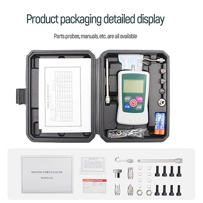 100N Digital Force Gauge Push and Pull Tester with 4 Measurement Units N Kg Lb Oz, Accuracy ±1％