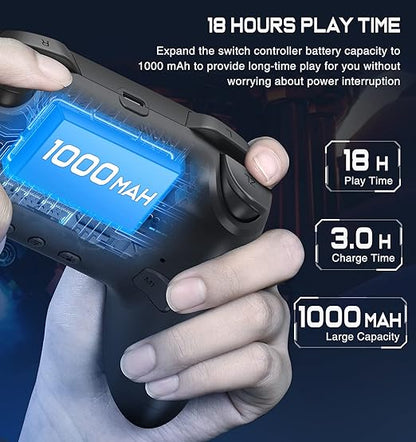 Switch Controller, Wireless Switch Controller Compatible with Switch Controller/Switch 2/Switch Lite/OLED, Wireless Switch Controllers Work with iOS/Android/PC with RGB Light, Programmable, TURBO & Wakeup