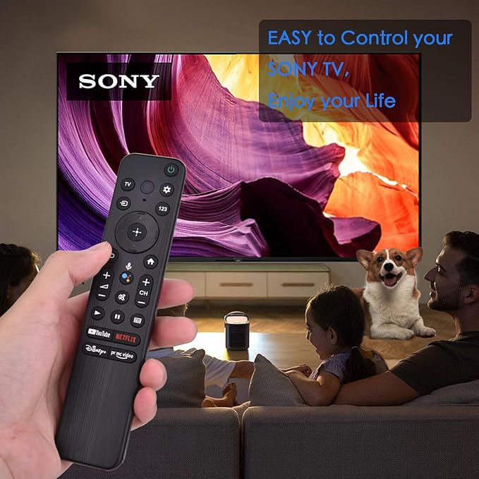 Voice Remote for Sony Smart TVs,Replacement Control for All 2018 to 2025 Sony Bravia Google 4K UHD LED LCD HD Smart TVs, with 4 Quick Link Buttons