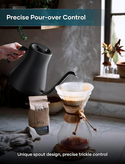 Electric Kettles, Gooseneck Electric Kettle, ±1℉ Temperature Control, Stainless Steel Inner, Quick Heating, for Pour Over Coffee, Brew Tea, Boil Hot Water, 0.9L Artisan