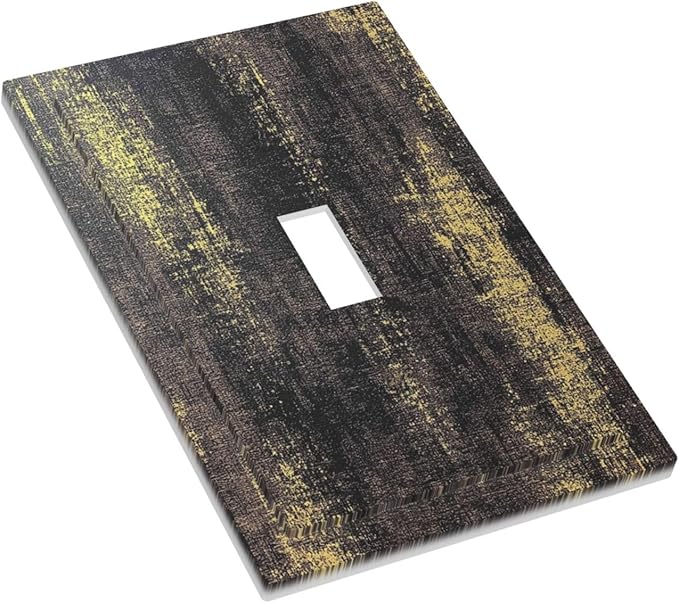 Decorative Light Switch Cover Vintage Industrial Rusty Metallic 1 Gang Single Toggle Device Electrical Faceplate Switchplates Decorator Outlet Wall Plate For Farmhouse Cabin Decor
