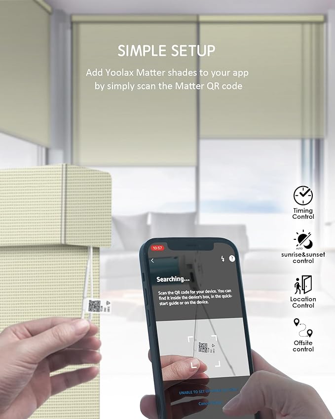 Yoolax Smart Blinds, Motorized Matter Solar Shades Flame Resistat Automatic Blinds for Windows Motorized Shades Compatible with Alexa, Google Home, Homekit(Solar-14% Openness Golden Mesh)