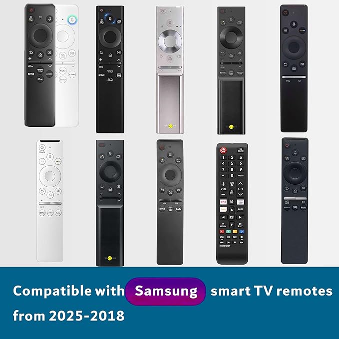 Replacement for Samsung Frame TV Remote, for All 2018-2025 Samsung Remote Control for Smart TV with Voice Control, Mic & Bluetooth, QLED, UHD & More, Not OEM/Orignial
