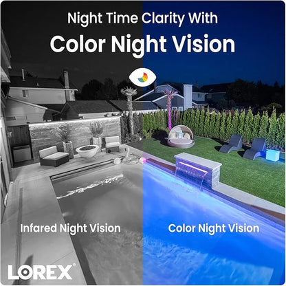 Lorex 2K Wi-Fi Smart Lightbulb Camera | E26/E27 Socket | Pan-Tilt View, Color Night Vision, Person & Vehicle Detection | 2-Way Talk | Alexa/Google | Cloud & Local Storage Option