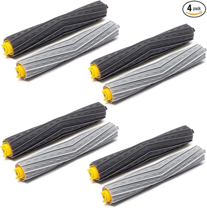 Replacement Parts Accessories for Roomba 800 900 Series 805 860 870 871 880 890 960 980 985 891 960 961 964 980 981 Vacuum 4 Sets Multi-Surface Rubber Brush Roller Replacement Parts