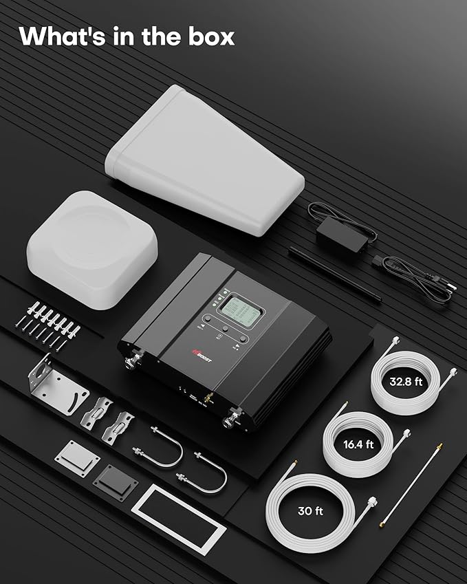 Cell Phone Booster Cover 6000 sq ft, Boost 5G 4G LTE Signal for All US Carriers, Cell Phone Signal Booster for Home Office, APP Support, FCC Approved