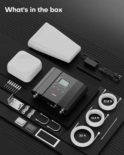 Cell Phone Booster Cover 6000 sq ft, Boost 5G 4G LTE Signal for All US Carriers, Cell Phone Signal Booster for Home Office, APP Support, FCC Approved