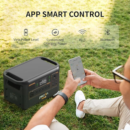 pecron F3000LFP Solar Generator with 300W Solar Panel, 3072Wh Portable Power Station, 3600W LiFePO4 Battery Home Backup, Fast Charging Lithium Battery with 100W USB-C for Home, Camping, RV, Emergency