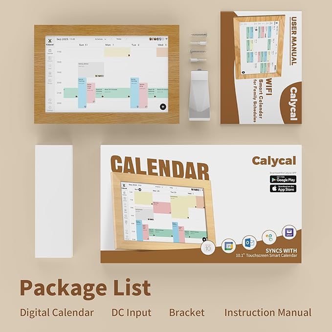 Calycal 10.1" Wall Planner Digital Calendar - Schedule Management, Chore Chart, Meal Planner, To Do List, and Digital Photo Frame,Smart Touchscreen Interactive Display, Perfectly Matches Home Decor